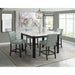 Francesca - 5 Piece Square Counter Dining Set (Table & Four Chairs) - White Marble – 5 Piece Dining Room Sets by Elements International at Furniture Wholesale Plus , Nashville furniture store