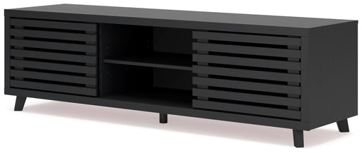 Danziar - Extra Large TV Stand - Black – TV Stands by Signature Design by Ashley® at Furniture Wholesale Plus , Nashville furniture store
