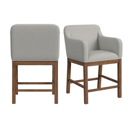 Glinda - Upholstered Fabric Counter Chair (Set of 2) - Brown / Light Gray – Chair Sets by Elements International at Furniture Wholesale Plus , Nashville furniture store