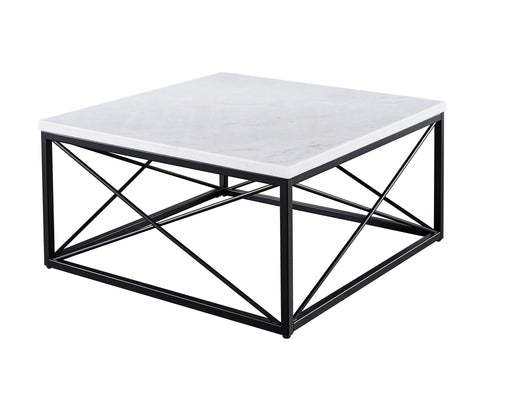 Skyler - White Marble Top Square - White – Coffee Tables by Steve Silver Furniture at Furniture Wholesale Plus , Nashville furniture store