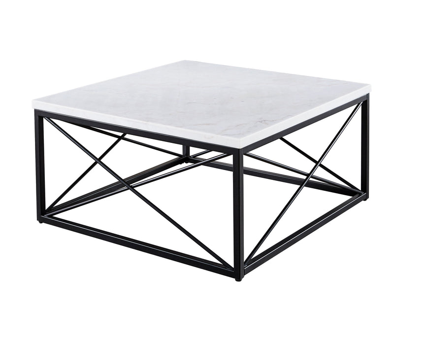 Skyler - White Marble Top Square - White – Coffee Tables by Steve Silver Furniture at Furniture Wholesale Plus , Nashville furniture store