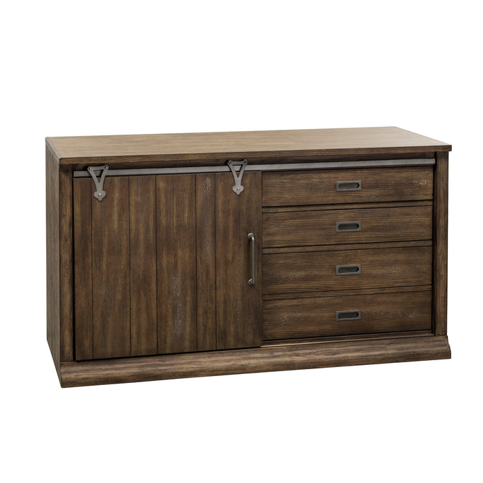 Stone Brook - Jr Executive Credenza Set - Rustic Saddle – Credenzas & Hutches by Liberty Furniture at Furniture Wholesale Plus , Nashville furniture store