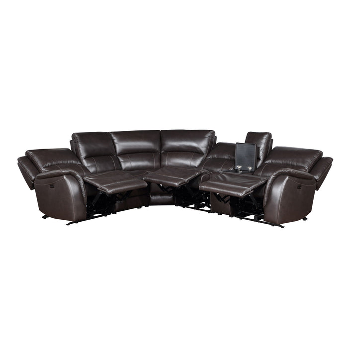 Alexandria - Leather Power Sectional – Reclining Sectionals by Steve Silver Furniture at Furniture Wholesale Plus , Nashville furniture store