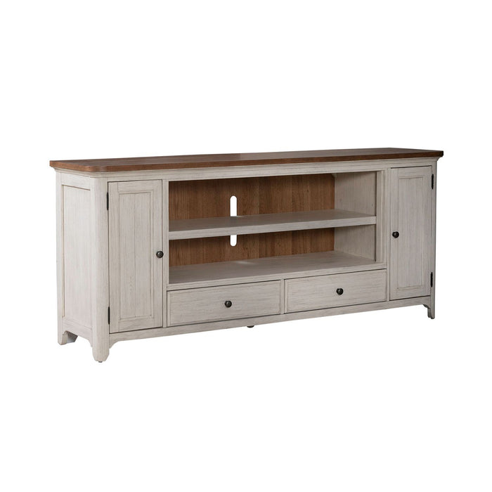 Fireplace TV Consoles - 80" Fireplace TV Console FTS - Brown – Fireplace TV Stands by Liberty Furniture at Furniture Wholesale Plus , Nashville furniture store