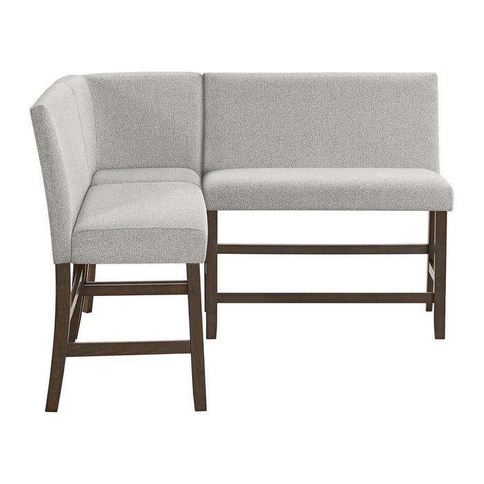 Seneca - Counter 3 Piece Corner Bench - Brown / Gray – 3 Piece Dining Room Sets by Elements International at Furniture Wholesale Plus , Nashville furniture store