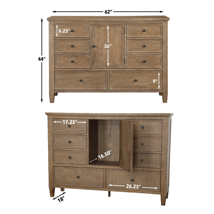 Riverdale - 6 Drawer Dresser - Brown – Dressers by Steve Silver Furniture at Furniture Wholesale Plus , Nashville furniture store
