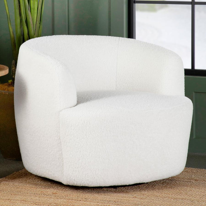 Hudson - Faux Sheepskin Upholstered Swivel Chair - Natural - Premium Swivel Chairs from CoasterElevations - Just $579! Shop now at Furniture Wholesale Plus  We are the best furniture store in Nashville, Hendersonville, Goodlettsville, Madison, Antioch, Mount Juliet, Lebanon, Gallatin, Springfield, Murfreesboro, Franklin, Brentwood
