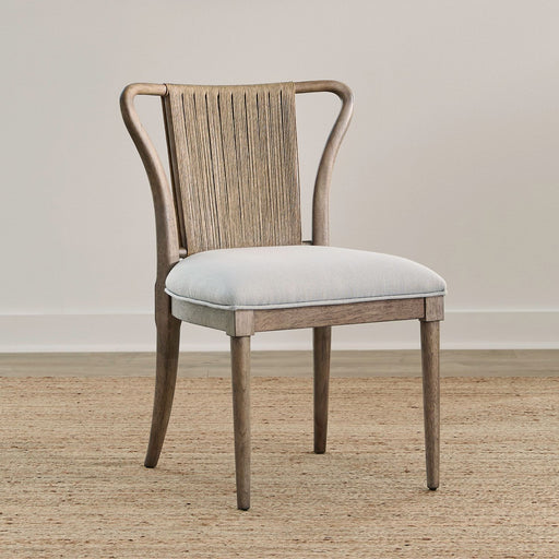 Sheridan Pointe - Shaped Corded Back Side Chair - Vintage Natural – Side Chairs by Liberty Furniture at Furniture Wholesale Plus , Nashville furniture store