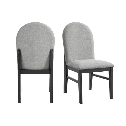 Edison - Dining Side Chair With Fabric (Set of 2) - Black And Light Gray – Chair Sets by Elements International at Furniture Wholesale Plus , Nashville furniture store