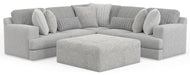 Logan - Upholstered Sectional With Comfort Coil Seating - 46" Cocktail Ottoman And Accent Pillows Included – 2 Piece Living Room Sets by Jackson at Furniture Wholesale Plus , Nashville furniture store