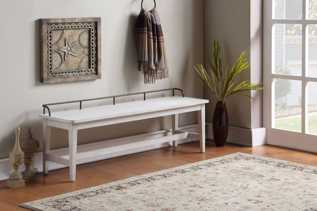 Pendleton - Dining Bench - White – Dining Benches by Steve Silver Furniture at Furniture Wholesale Plus , Nashville furniture store