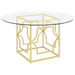 Starlight - Round Glass Top Metal Dining Table – Dining Tables by Coaster Fine Furniture at Furniture Wholesale Plus , Nashville furniture store