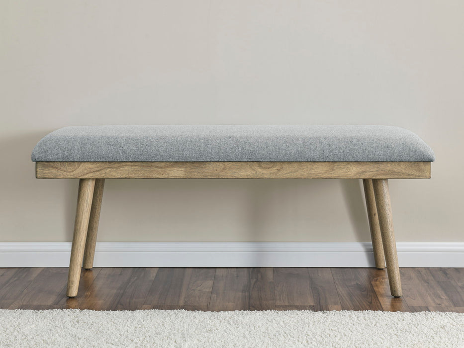 Vida - Polyester Dining Bench - Gray – Dining Benches by Steve Silver Furniture at Furniture Wholesale Plus , Nashville furniture store