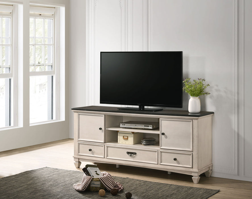 Sawyer - TV Stand - Antique White - Premium TV Stands from Crown Mark - Just $489! Shop now at Furniture Wholesale Plus  We are the best furniture store in Nashville, Hendersonville, Goodlettsville, Madison, Antioch, Mount Juliet, Lebanon, Gallatin, Springfield, Murfreesboro, Franklin, Brentwood
