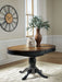 Clorazi - Oval Dining Room Butterfly Extension Table - Black / Brown – Dining Tables with Extensions by Signature Design by Ashley® at Furniture Wholesale Plus , Nashville furniture store
