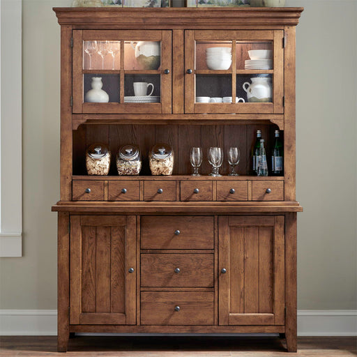Hearthstone Ridge - Hutch & Buffet - Light Brown – Hutches & Buffets by Liberty Furniture at Furniture Wholesale Plus , Nashville furniture store