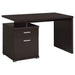 Irving 2-drawer Office Desk with Cabinet Cappuccino - Premium Desk from Coaster Z2 Standard - Just $218! Shop now at Furniture Wholesale Plus  We are the best furniture store in Nashville, Hendersonville, Goodlettsville, Madison, Antioch, Mount Juliet, Lebanon, Gallatin, Springfield, Murfreesboro, Franklin, Brentwood