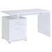 Irving 2-drawer Office Desk with Cabinet White - Premium Desk from Coaster Z2 Standard - Just $218! Shop now at Furniture Wholesale Plus  We are the best furniture store in Nashville, Hendersonville, Goodlettsville, Madison, Antioch, Mount Juliet, Lebanon, Gallatin, Springfield, Murfreesboro, Franklin, Brentwood