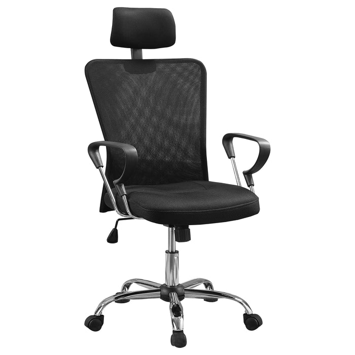 Stark Mesh Back Office Chair Black and Chrome - Premium Office Chair from Coaster Z2 Standard - Just $170! Shop now at Furniture Wholesale Plus  We are the best furniture store in Nashville, Hendersonville, Goodlettsville, Madison, Antioch, Mount Juliet, Lebanon, Gallatin, Springfield, Murfreesboro, Franklin, Brentwood