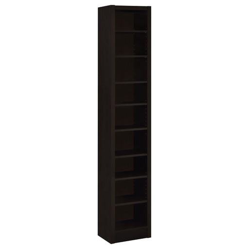 Eliam Rectangular Bookcase with 2 Fixed Shelves Cappuccino - Premium Bookcase from Coaster Z2 Standard - Just $118! Shop now at Furniture Wholesale Plus  We are the best furniture store in Nashville, Hendersonville, Goodlettsville, Madison, Antioch, Mount Juliet, Lebanon, Gallatin, Springfield, Murfreesboro, Franklin, Brentwood