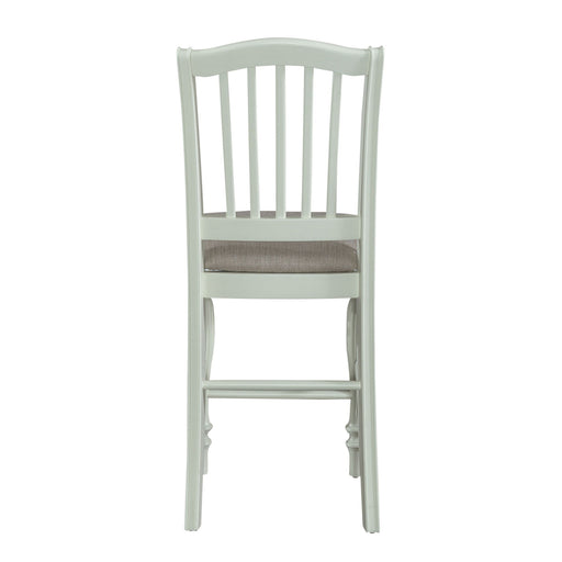 Cumberland Creek - Slat Back Counter Chair - White – Counter Chairs by Liberty Furniture at Furniture Wholesale Plus , Nashville furniture store