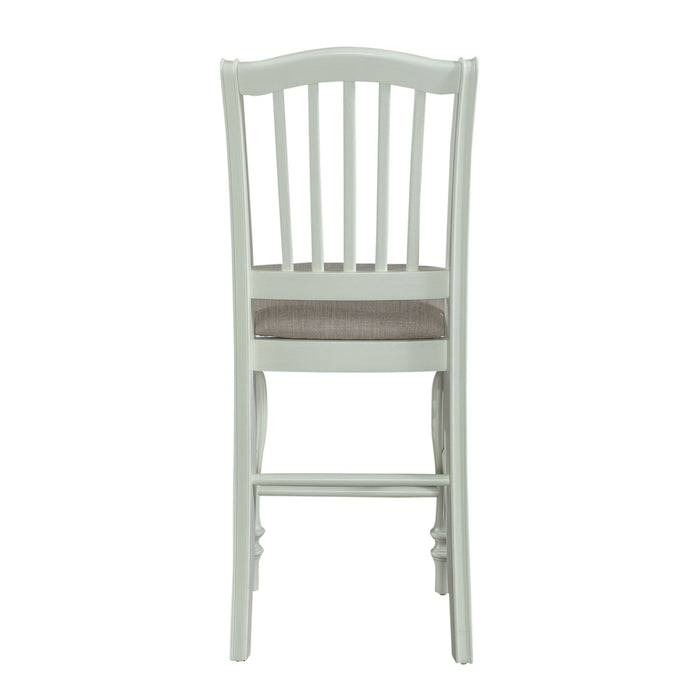 Cumberland Creek - Slat Back Counter Chair - White – Counter Chairs by Liberty Furniture at Furniture Wholesale Plus , Nashville furniture store