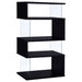 Emelle 4-tier Bookcase Black and Clear - Premium Bookcase from Coaster Z2 Standard - Just $198! Shop now at Furniture Wholesale Plus  We are the best furniture store in Nashville, Hendersonville, Goodlettsville, Madison, Antioch, Mount Juliet, Lebanon, Gallatin, Springfield, Murfreesboro, Franklin, Brentwood