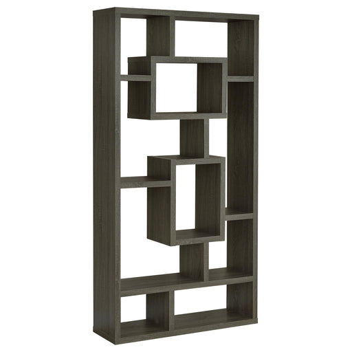 Howie 10-shelf Bookcase Weathered Grey - Premium Bookcase from Coaster Z2 Standard - Just $230! Shop now at Furniture Wholesale Plus  We are the best furniture store in Nashville, Hendersonville, Goodlettsville, Madison, Antioch, Mount Juliet, Lebanon, Gallatin, Springfield, Murfreesboro, Franklin, Brentwood