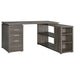 Yvette L-shape Office Desk Weathered Grey - Premium Desk from Coaster Z2 Standard - Just $358! Shop now at Furniture Wholesale Plus  We are the best furniture store in Nashville, Hendersonville, Goodlettsville, Madison, Antioch, Mount Juliet, Lebanon, Gallatin, Springfield, Murfreesboro, Franklin, Brentwood