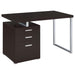 Brennan 3-drawer Office Desk Cappuccino - Premium Desk from Coaster Z2 Standard - Just $238! Shop now at Furniture Wholesale Plus  We are the best furniture store in Nashville, Hendersonville, Goodlettsville, Madison, Antioch, Mount Juliet, Lebanon, Gallatin, Springfield, Murfreesboro, Franklin, Brentwood