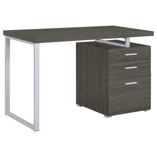 Brennan 3-drawer Office Desk Weathered Grey - Premium Desk from Coaster Z2 Standard - Just $238! Shop now at Furniture Wholesale Plus  We are the best furniture store in Nashville, Hendersonville, Goodlettsville, Madison, Antioch, Mount Juliet, Lebanon, Gallatin, Springfield, Murfreesboro, Franklin, Brentwood