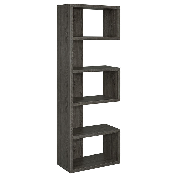 Joey 5-tier Bookcase Weathered Grey - Premium Bookcase from Coaster Z2 Standard - Just $170! Shop now at Furniture Wholesale Plus  We are the best furniture store in Nashville, Hendersonville, Goodlettsville, Madison, Antioch, Mount Juliet, Lebanon, Gallatin, Springfield, Murfreesboro, Franklin, Brentwood