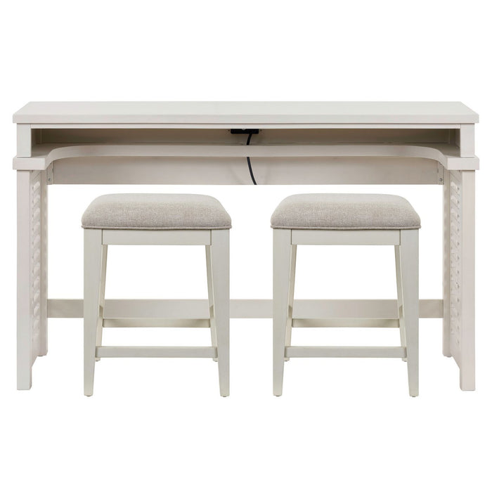 Berkley Square - 3 Piece Console Set - Linen & Khaki – 3 Piece Living Room Sets by Liberty Furniture at Furniture Wholesale Plus , Nashville furniture store