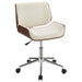 Addington Adjustable Height Office Chair Ecru and Chrome - Premium Office Chair from Coaster Z2 Standard - Just $190! Shop now at Furniture Wholesale Plus  We are the best furniture store in Nashville, Hendersonville, Goodlettsville, Madison, Antioch, Mount Juliet, Lebanon, Gallatin, Springfield, Murfreesboro, Franklin, Brentwood