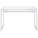 Hartford Glass Top Writing Desk Chrome - Premium Desk from Coaster Z2 Standard - Just $230! Shop now at Furniture Wholesale Plus  We are the best furniture store in Nashville, Hendersonville, Goodlettsville, Madison, Antioch, Mount Juliet, Lebanon, Gallatin, Springfield, Murfreesboro, Franklin, Brentwood