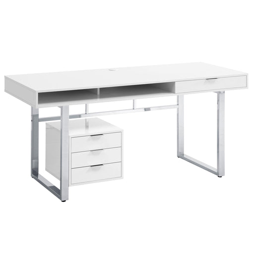 Whitman 4-drawer Writing Desk Glossy White - Premium Desk from Coaster Z2 Standard - Just $418! Shop now at Furniture Wholesale Plus  We are the best furniture store in Nashville, Hendersonville, Goodlettsville, Madison, Antioch, Mount Juliet, Lebanon, Gallatin, Springfield, Murfreesboro, Franklin, Brentwood