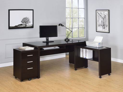 Skeena 3-piece Home Office Set Cappuccino - Premium Desk from Coaster Z2 Standard - Just $498! Shop now at Furniture Wholesale Plus  We are the best furniture store in Nashville, Hendersonville, Goodlettsville, Madison, Antioch, Mount Juliet, Lebanon, Gallatin, Springfield, Murfreesboro, Franklin, Brentwood