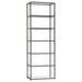 Kate 6-shelf Bookcase Black Nickel - Premium Bookcase from Coaster Z2 Standard - Just $310! Shop now at Furniture Wholesale Plus  We are the best furniture store in Nashville, Hendersonville, Goodlettsville, Madison, Antioch, Mount Juliet, Lebanon, Gallatin, Springfield, Murfreesboro, Franklin, Brentwood