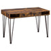 Olvera 1-drawer Writing Desk Antique Nutmeg and Dark Bronze - Premium Desk from Coaster Z2 Standard - Just $298! Shop now at Furniture Wholesale Plus  We are the best furniture store in Nashville, Hendersonville, Goodlettsville, Madison, Antioch, Mount Juliet, Lebanon, Gallatin, Springfield, Murfreesboro, Franklin, Brentwood