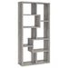 Theo 10-shelf Bookcase Grey Driftwood - Premium Bookcase from Coaster Z2 Standard - Just $210! Shop now at Furniture Wholesale Plus  We are the best furniture store in Nashville, Hendersonville, Goodlettsville, Madison, Antioch, Mount Juliet, Lebanon, Gallatin, Springfield, Murfreesboro, Franklin, Brentwood