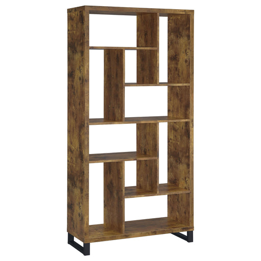 Delwin 10-shelf Bookcase Antique Nutmeg - Premium Bookcase from Coaster Z2 Standard - Just $198! Shop now at Furniture Wholesale Plus  We are the best furniture store in Nashville, Hendersonville, Goodlettsville, Madison, Antioch, Mount Juliet, Lebanon, Gallatin, Springfield, Murfreesboro, Franklin, Brentwood