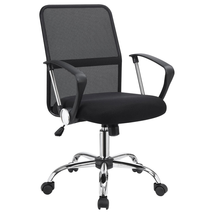 Gerta Office Chair with Mesh Backrest Black and Chrome - Premium Office Chair from Coaster Z2 Standard - Just $118! Shop now at Furniture Wholesale Plus  We are the best furniture store in Nashville, Hendersonville, Goodlettsville, Madison, Antioch, Mount Juliet, Lebanon, Gallatin, Springfield, Murfreesboro, Franklin, Brentwood