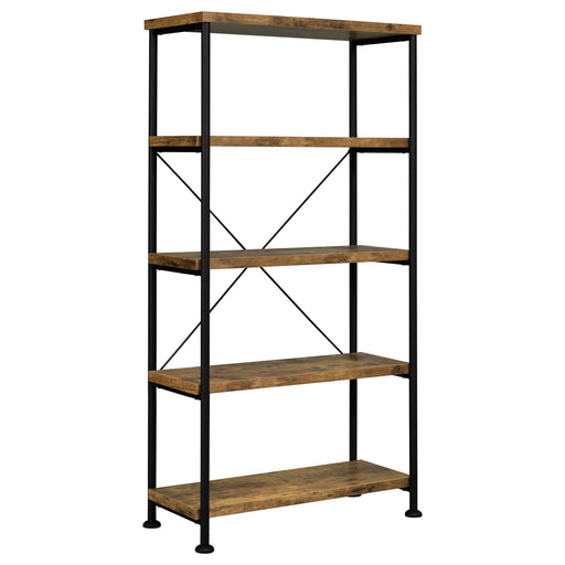 Analiese 4-shelf Bookcase Antique Nutmeg - Premium Bookcase from Coaster Z2 Standard - Just $190! Shop now at Furniture Wholesale Plus  We are the best furniture store in Nashville, Hendersonville, Goodlettsville, Madison, Antioch, Mount Juliet, Lebanon, Gallatin, Springfield, Murfreesboro, Franklin, Brentwood