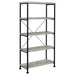 Analiese 4-shelf Bookcase Grey Driftwood - Premium Bookcase from Coaster Z2 Standard - Just $190! Shop now at Furniture Wholesale Plus  We are the best furniture store in Nashville, Hendersonville, Goodlettsville, Madison, Antioch, Mount Juliet, Lebanon, Gallatin, Springfield, Murfreesboro, Franklin, Brentwood