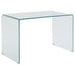 Ripley Glass Writing Desk Clear - Premium Desk from Coaster Z2 Standard - Just $458! Shop now at Furniture Wholesale Plus  We are the best furniture store in Nashville, Hendersonville, Goodlettsville, Madison, Antioch, Mount Juliet, Lebanon, Gallatin, Springfield, Murfreesboro, Franklin, Brentwood