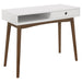 Bradenton 1-drawer Writing Desk White and Walnut - Premium Desk from Coaster Z2 Standard - Just $218! Shop now at Furniture Wholesale Plus  We are the best furniture store in Nashville, Hendersonville, Goodlettsville, Madison, Antioch, Mount Juliet, Lebanon, Gallatin, Springfield, Murfreesboro, Franklin, Brentwood