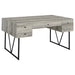 Analiese 4-drawer Writing Desk Grey Driftwood - Premium Desk from Coaster Z2 Standard - Just $338! Shop now at Furniture Wholesale Plus  We are the best furniture store in Nashville, Hendersonville, Goodlettsville, Madison, Antioch, Mount Juliet, Lebanon, Gallatin, Springfield, Murfreesboro, Franklin, Brentwood