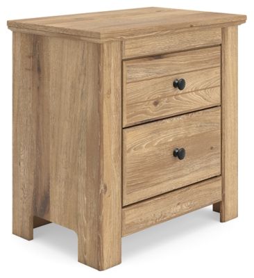 Makidern - Two Drawer Night Stand – Nightstands w/ Charging Stations by Signature Design by Ashley® at Furniture Wholesale Plus , Nashville furniture store