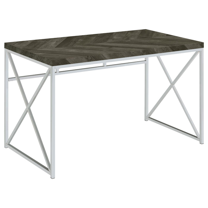 Grimma Writing Desk Rustic Grey Herringbone - Premium Desk from Coaster Z2 Standard - Just $178! Shop now at Furniture Wholesale Plus  We are the best furniture store in Nashville, Hendersonville, Goodlettsville, Madison, Antioch, Mount Juliet, Lebanon, Gallatin, Springfield, Murfreesboro, Franklin, Brentwood