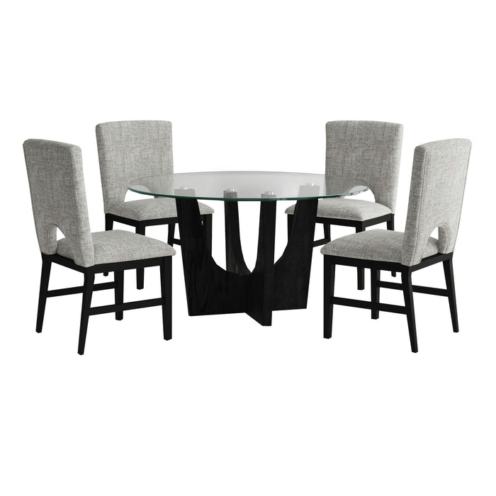 Oregon - 5 Piece Standard Height Dining Set (Round Table And Four Chairs) – 5 Piece Dining Room Sets by Elements International at Furniture Wholesale Plus , Nashville furniture store